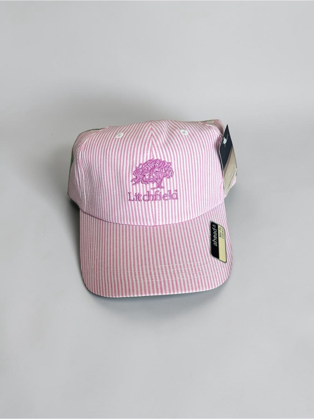 Litchfield Pink Seersucker Baseball Cap